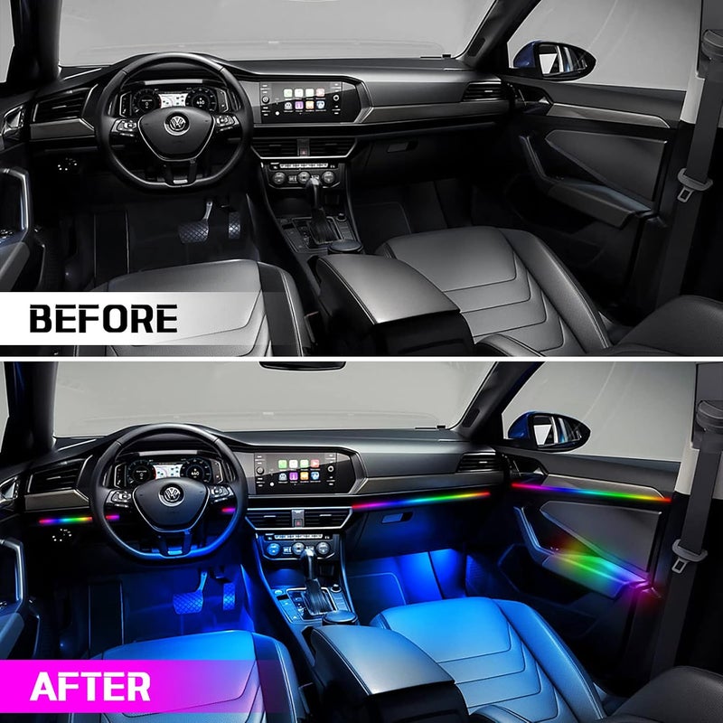 WEBUPAR Dreamcolor Acrylic Interior Car Light 10 in 1 Automotive Ambient Light Kits with APP Control 16 Million Color 175 inches Fiber Optic Car LED Strip Light, RGB Music Sync Neon Car Lighting - Image 4